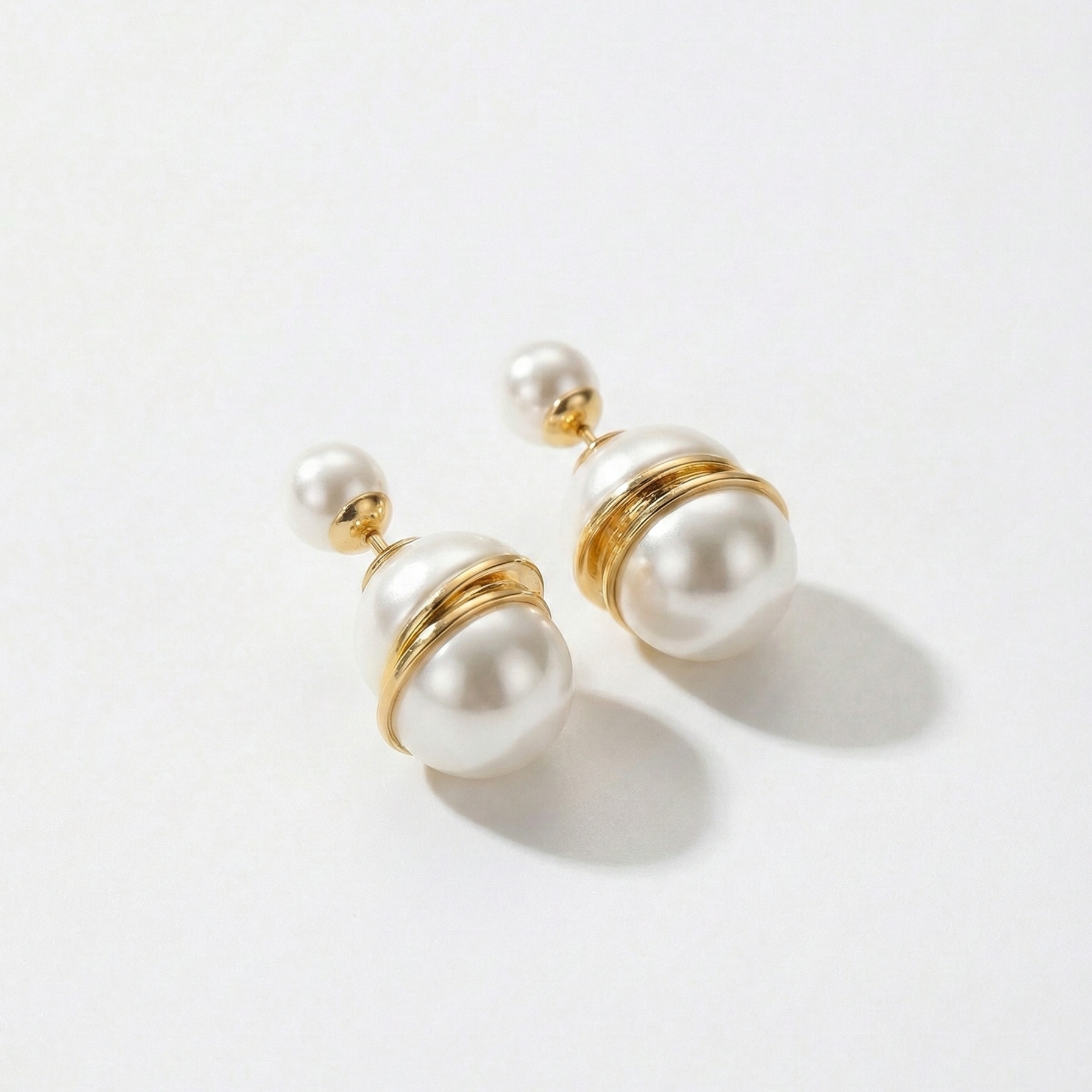 Élan Dual Pearl Earrings