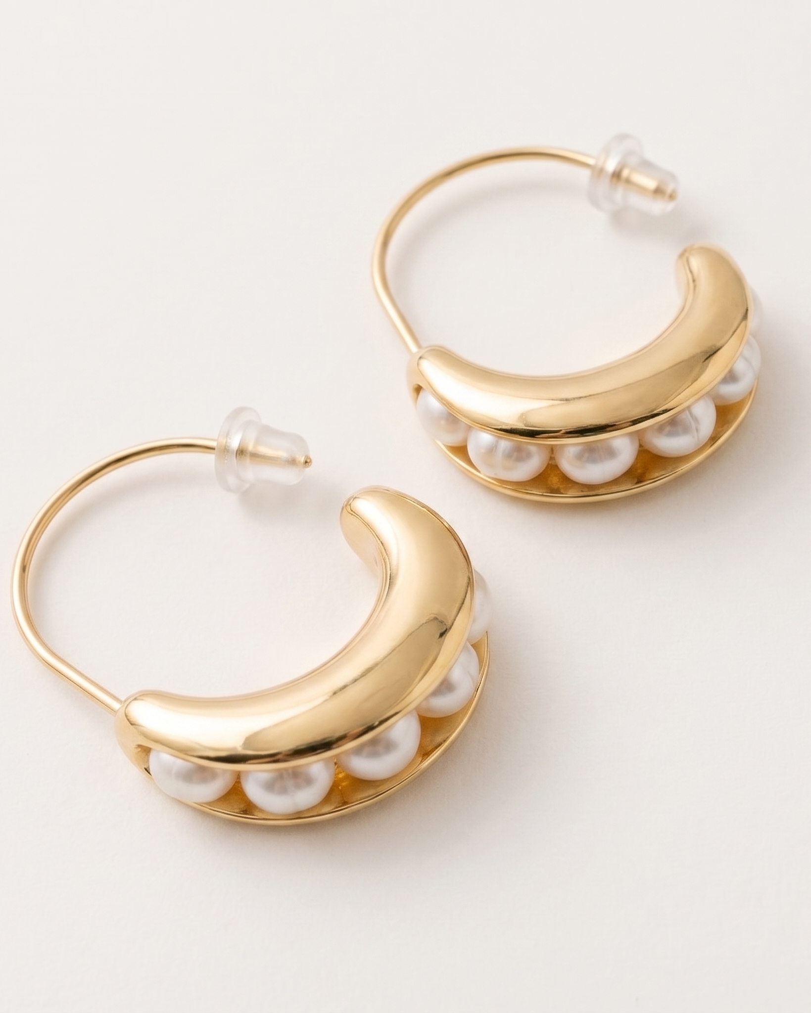 Pearl Edge Hoops