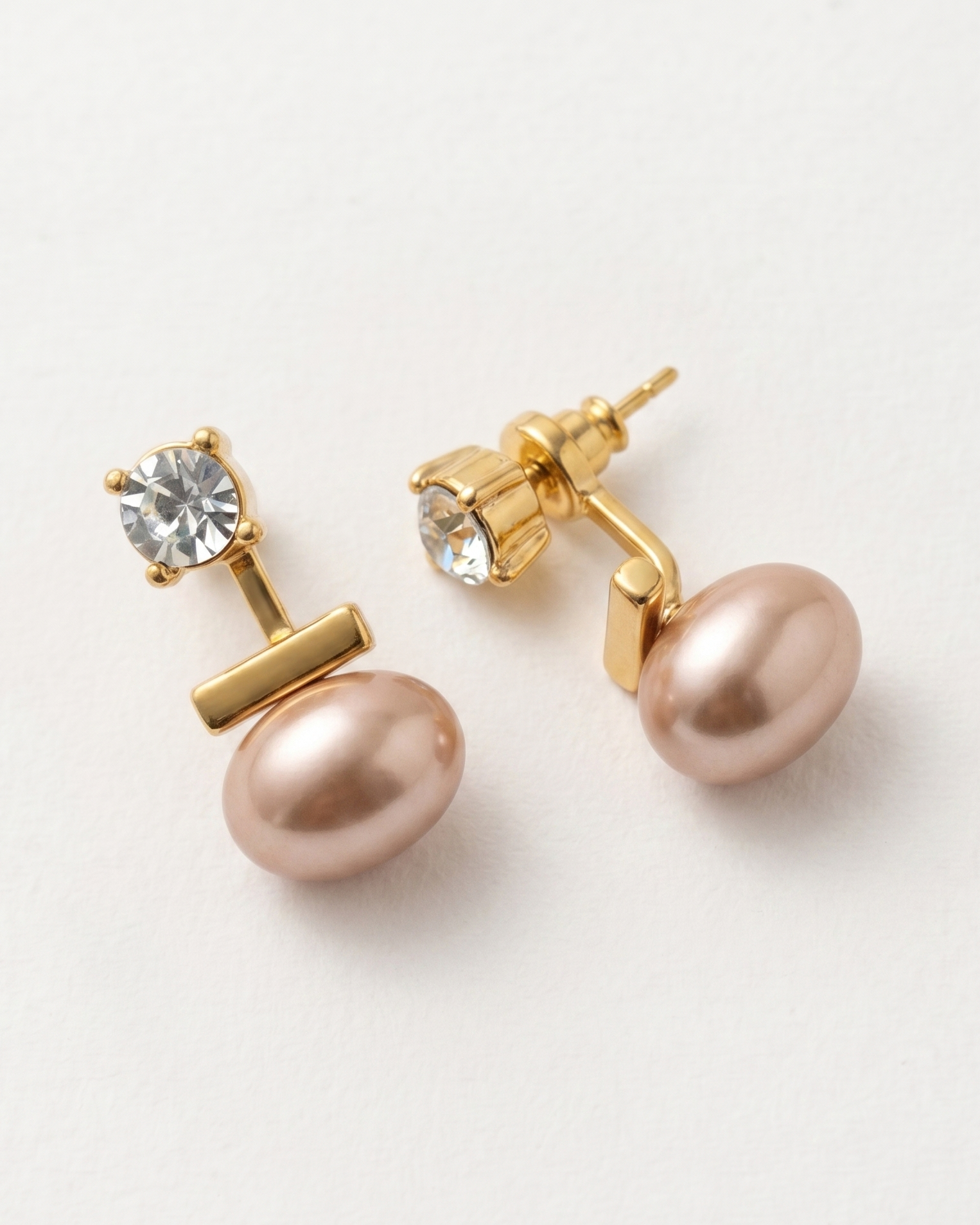 Rosé Pearl Studs