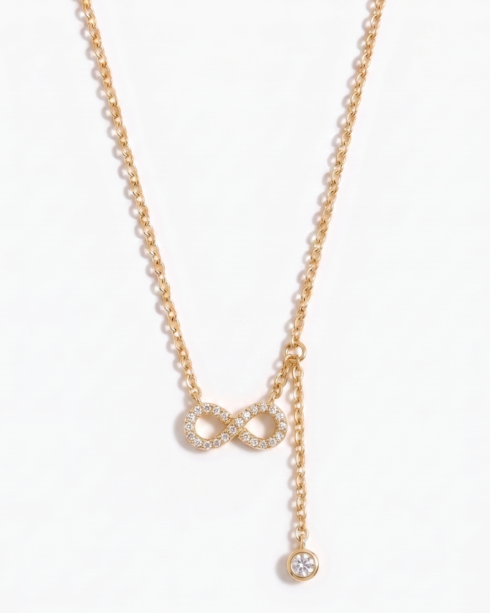 Infinity Muse Drop Necklace