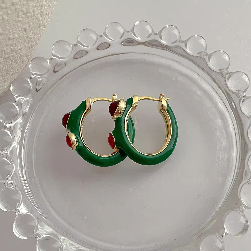 Emerald Flame Hoops