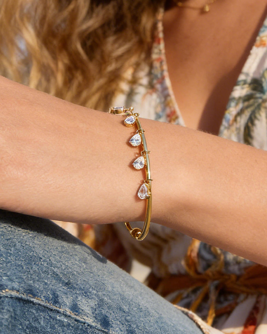 Starlit Drop Cuff Bangle
