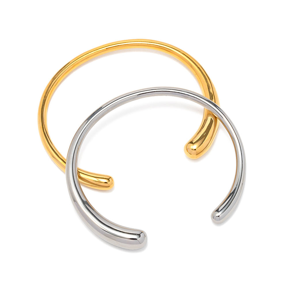 Sleek Plain Curve Bangle | Tilassa | Stackable Bangles For Women