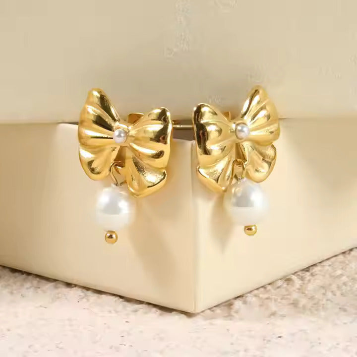 Pearl Bow Studs
