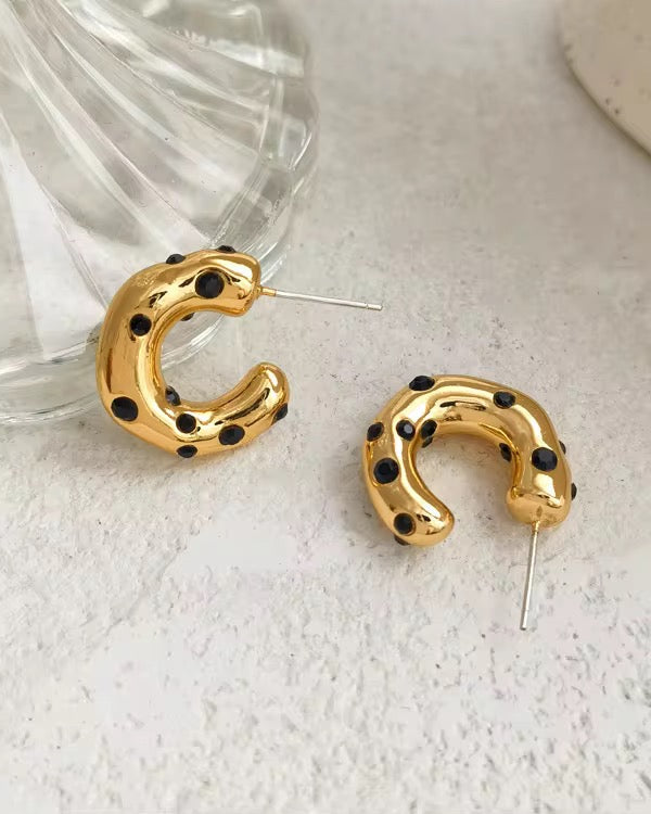 Moonstone Hoop Earrings