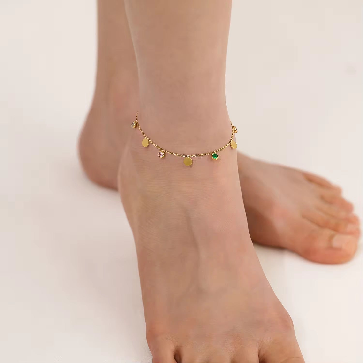 Multi Stone Anklet