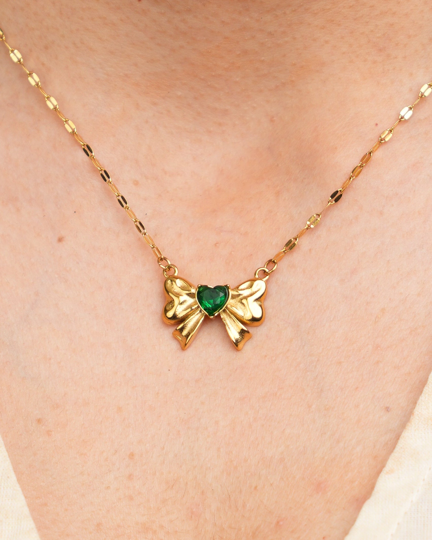 The Green Bow Necklace