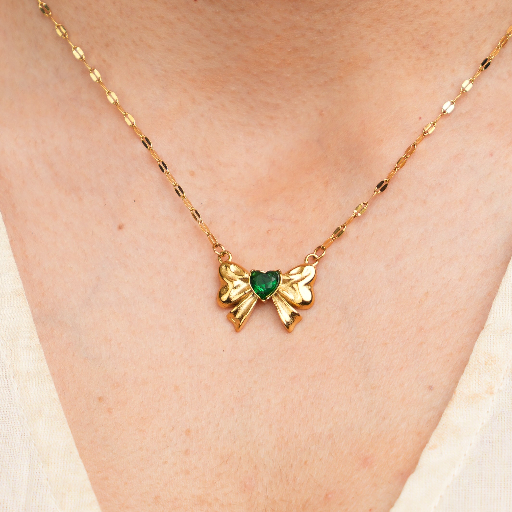 The Green Bow Necklace