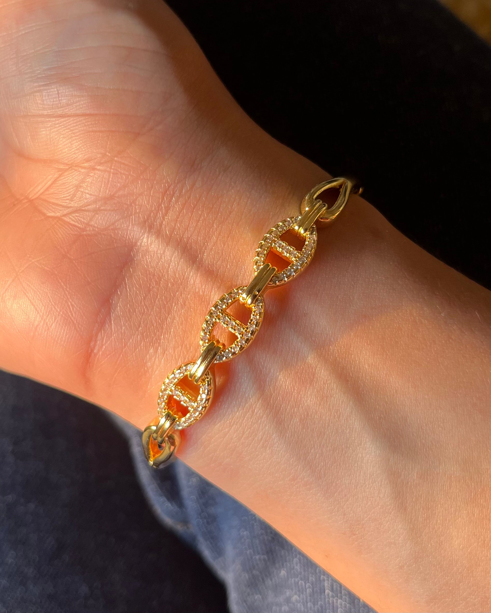 Pavé Link Bangle