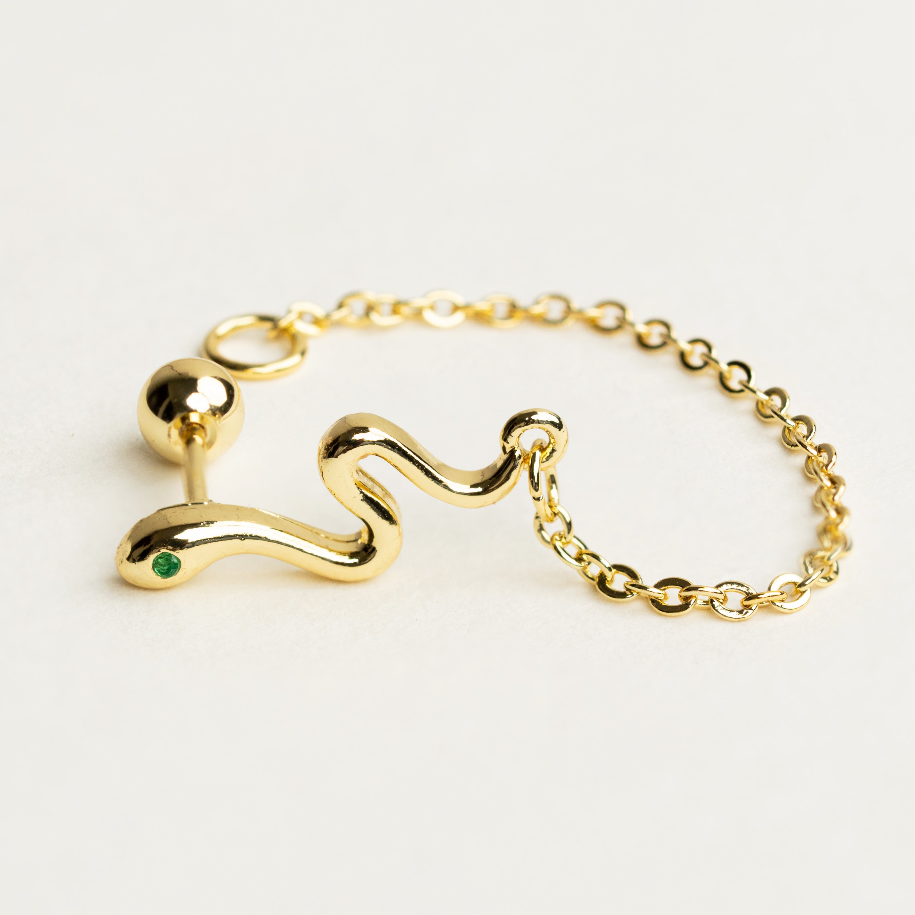 Snake Chain Stud Earring