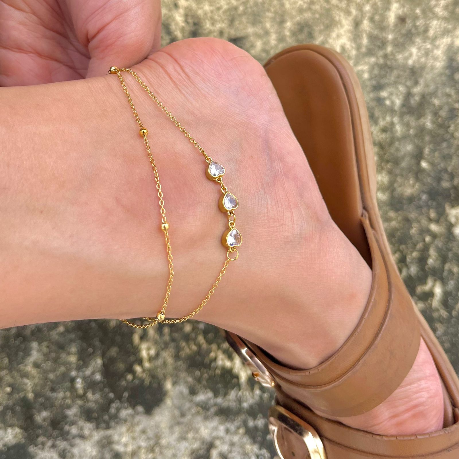 Trinity Heart Anklet